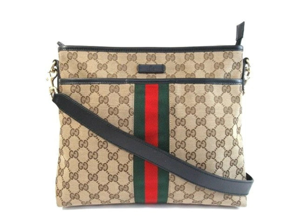 Gucci shoulder bag Sherry GG canvas Beige Cream black